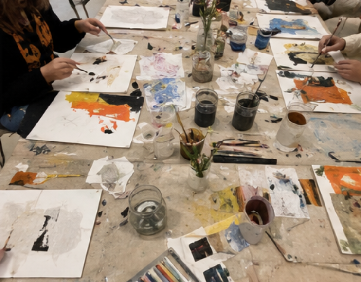A participatory atelier in progress inside an organisational space
