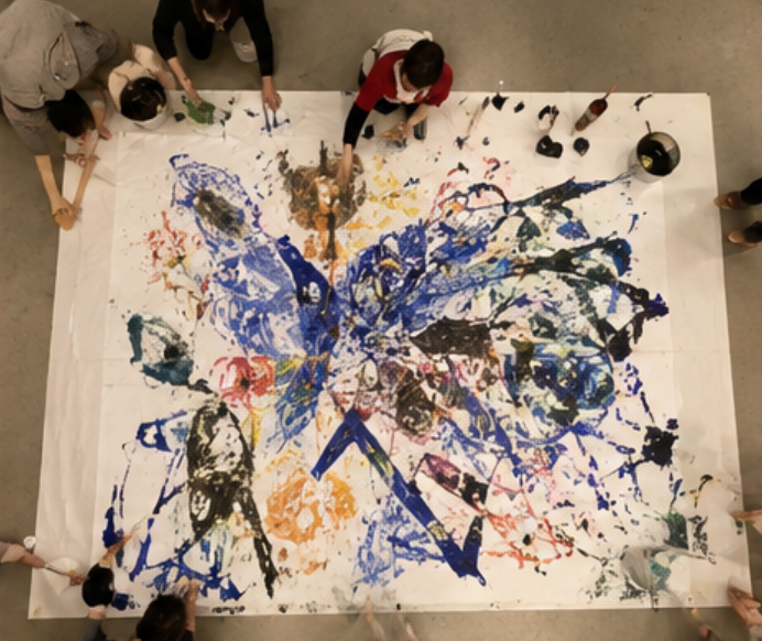 An emerging collective painting